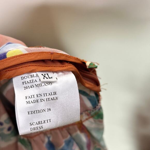 LA DOUBLEJ Scarlett Floral Tiered Maxi Dress Lily Orange Floral Sz XL {KK21} - Picture 13 of 14